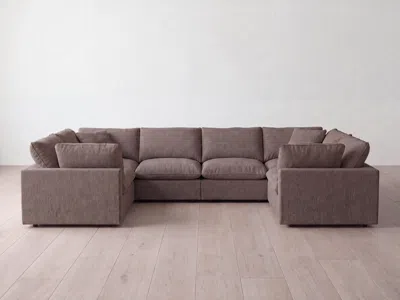 Albany Park Kova Pillow Modular 8-piece U-sectional In Brown