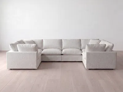 Albany Park Kova Pillow Modular 8-piece U-sectional In White