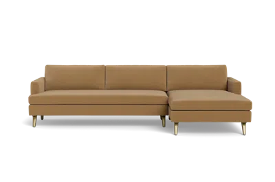 Albany Park Lido Chaise Sectional In Brown