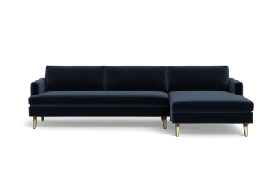 Albany Park Lido Chaise Sectional In Blue