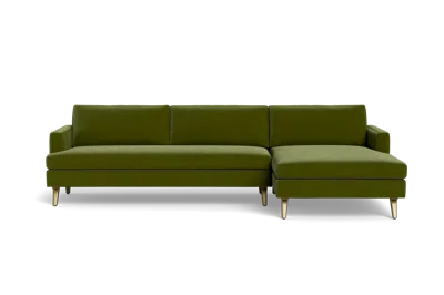 Albany Park Lido Chaise Sectional In Green