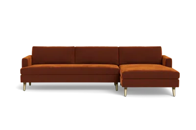 Albany Park Lido Chaise Sectional In Orange