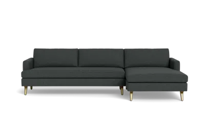 Albany Park Lido Chaise Sectional In Black