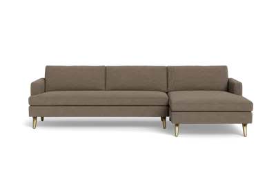 Albany Park Lido Chaise Sectional In Brown