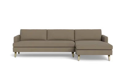 Albany Park Lido Chaise Sectional In Brown