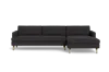 Albany Park Lido Chaise Sectional In Black