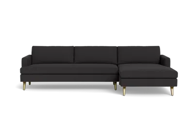 Albany Park Lido Chaise Sectional In Black