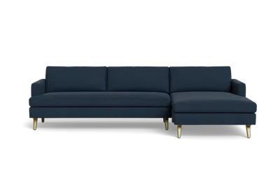 Albany Park Lido Chaise Sectional In Blue