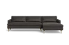 Albany Park Lido Chaise Sectional In Black