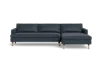 Albany Park Lido Chaise Sectional In Blue