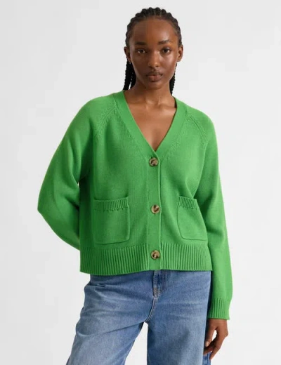 Albaray Cotton Relaxed Cardigan In Green