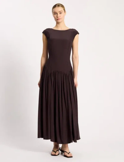 Albaray Dipped Drop Waist Maxi Dress In Brown