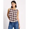Albaray Gingham Button Top In Multi
