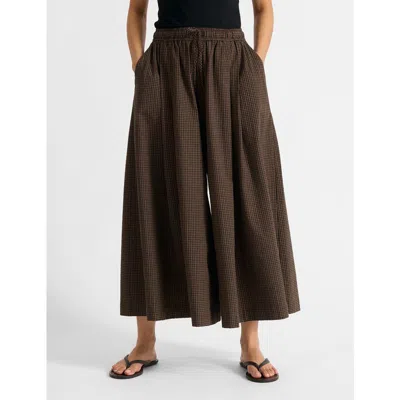 Albaray Gingham Culottes In Brown