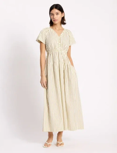 Albaray Stripe V-neck Maxi Dress In Neutral
