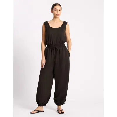 Albaray Tencel Balloon Leg Jumpsuit In Brown