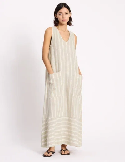 Albaray V-neck Stripe Maxi Dress In Blue