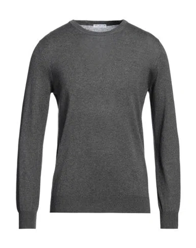 Albas Man Sweater Steel Grey Size 36 Silk, Cashmere