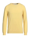 Albas Man Sweater Yellow Size 42 Wool In Yellow