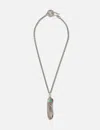 Albatory Silver Feather Set In Red