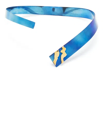 Albert Coll Seneca Choker Necklace In Blue