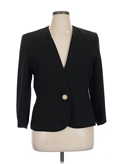 Pre-owned Albert Nipon Blazer Jacket In Black