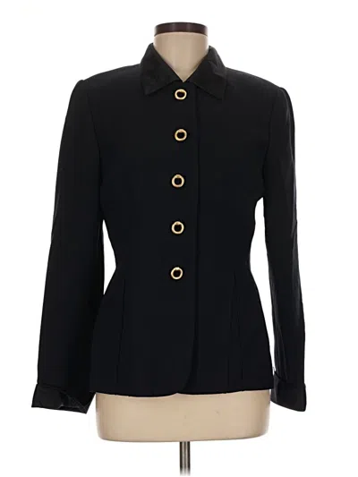 Pre-owned Albert Nipon Blazer Jacket In Black