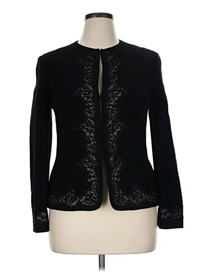 Pre-owned Albert Nipon Blazer Jacket In Black