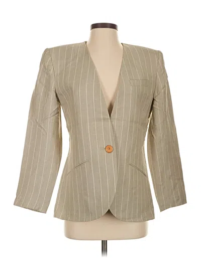 Pre-owned Albert Nipon Blazer Jacket In Brown