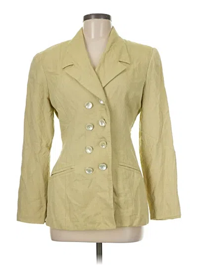 Pre-owned Albert Nipon Blazer Jacket In Gold