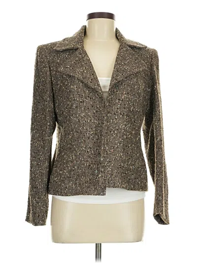 Pre-owned Albert Nipon Blazer Jacket In Gold