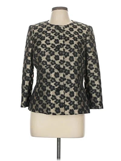 Pre-owned Albert Nipon Blazer Jacket In Gray