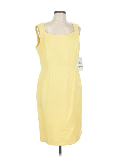 Pre-owned Albert Nipon Cocktail Dress In Yellow