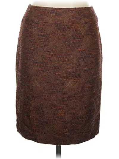 Pre-owned Albert Nipon Formal Skirt In Brown