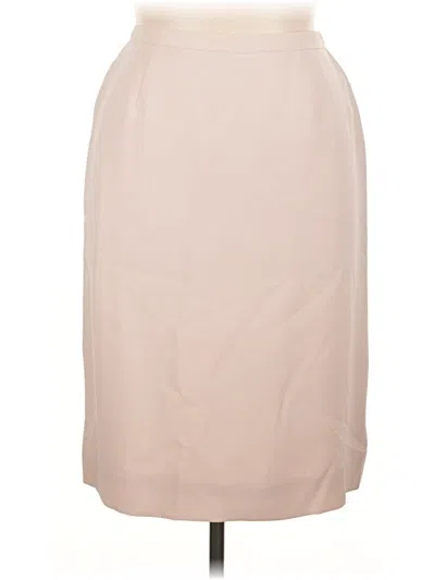Pre-owned Albert Nipon Formal Skirt In Tan