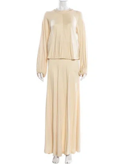 Pre-owned Albert Nipon Vintage 1970's Skirt Set In Neutral