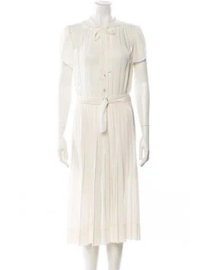 Pre-owned Albert Nipon Vintage Midi Length Dress In Neutral