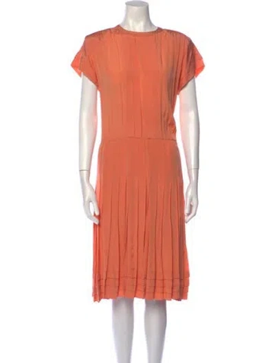 Pre-owned Albert Nipon Vintage Midi Length Dress In Pink