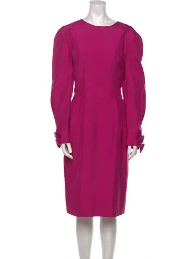 Pre-owned Albert Nipon Vintage Midi Length Dress In Pink