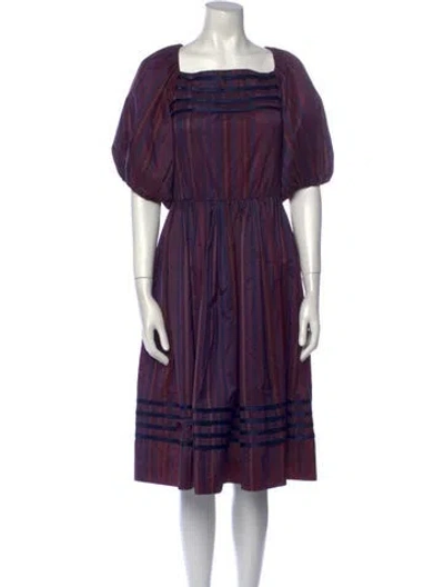 Pre-owned Albert Nipon Vintage Midi Length Dress In Purple