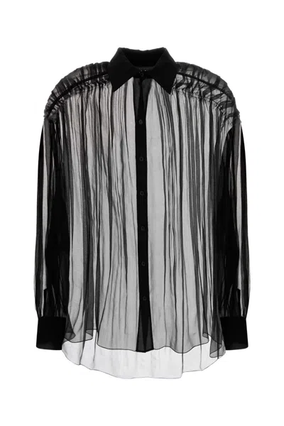 Alberta Ferretti Alberta Ferreti Black Organza Shirt