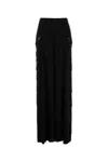 Alberta Ferretti Alberta Ferreti Black Satin Wide-leg Pant In Black