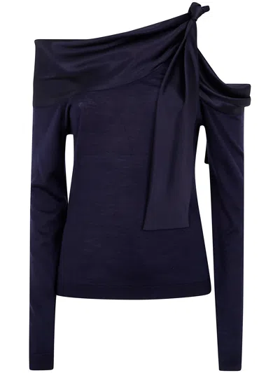 Alberta Ferreti Cashmere Silk Blouse In Purple
