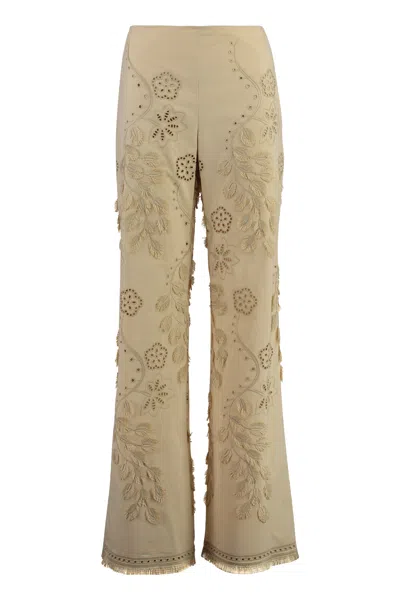 Alberta Ferretti Alberta Ferreti Cotton Trousers In Green