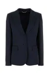 Alberta Ferretti Alberta Ferreti Navy Blue Acetate Blend Blazer