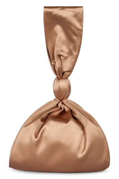 Alberta Ferretti Alberta Ferreti Satin Handbag In Brown