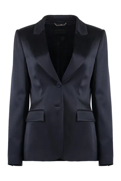 Alberta Ferretti Alberta Ferreti Satin Jacket In Blue