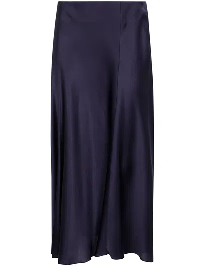 Alberta Ferretti Alberta Ferreti Satin Midi Skirt In Blue