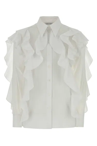Alberta Ferretti Alberta Ferreti White Stretch Poplin Shirt