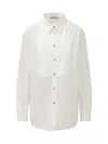Alberta Ferretti 100% Cotton Button-front Blouse In White